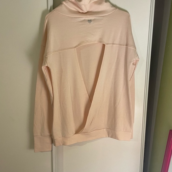 SOLD * SOLD Brand New Coral Hoodie with Criss Cross Open Peep Back - Picture 5 of 5